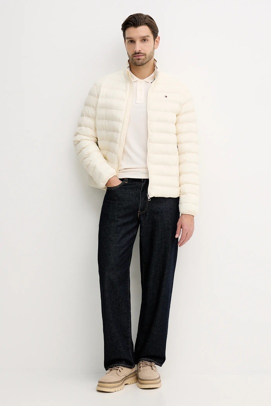 Tommy Hilfiger longsleeve bawełniany MW0MW41623 beżowy SS26