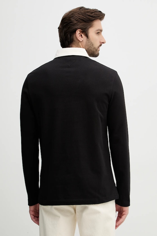 Ρούχα Βαμβακερή μπλούζα με μακριά μανίκια Tommy Hilfiger MW0MW42615 μαύρο