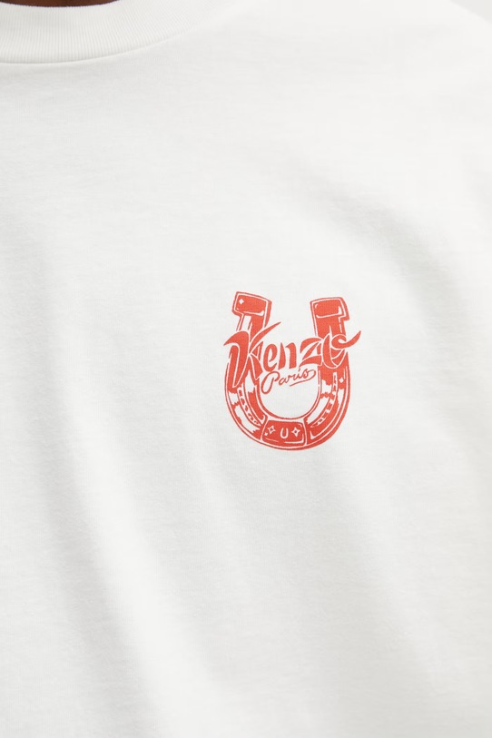 Kenzo longsleeve bawełniany FG55TL3004SG beżowy