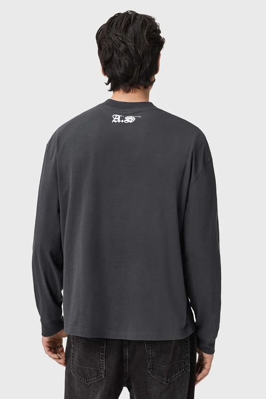 AllSaints longsleeve bawełniany M043PD szary SS26