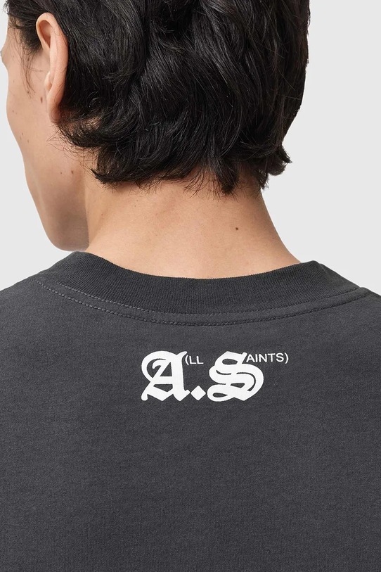 Odzież AllSaints longsleeve bawełniany M043PD szary