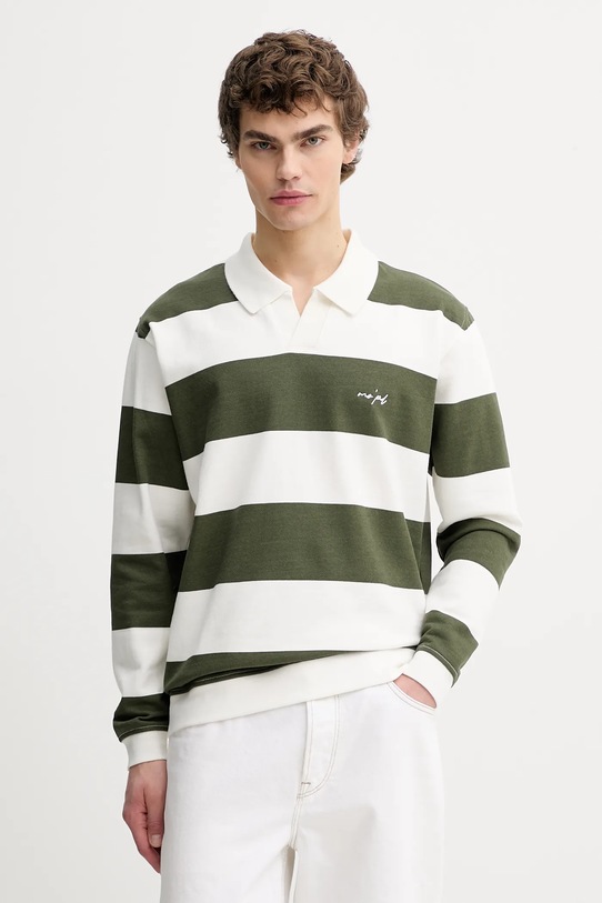 Marc O'Polo bluza bawełniana wzorzyste zielony 5000007716