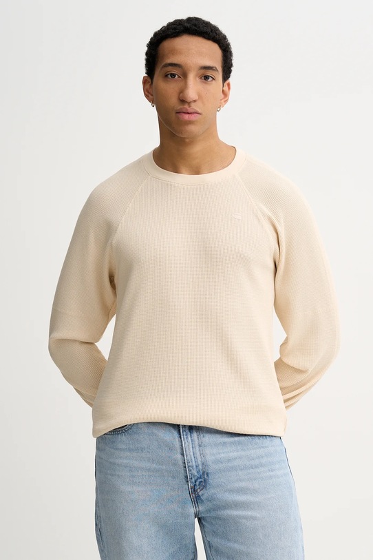 G-Star longsleeve regular beżowy D26864.E176
