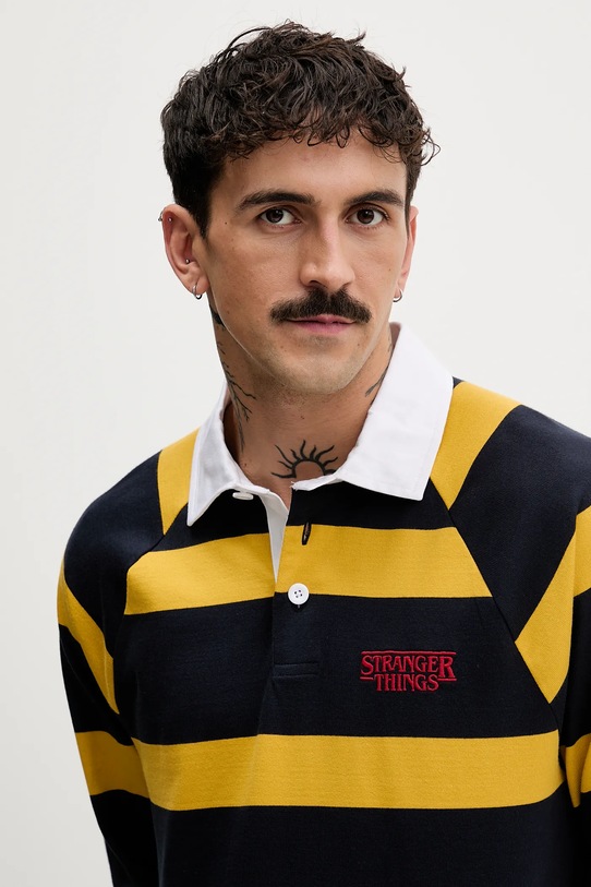 United Colors of Benetton longsleeve bawełniany x Stranger Things granatowy 3T6YU302P