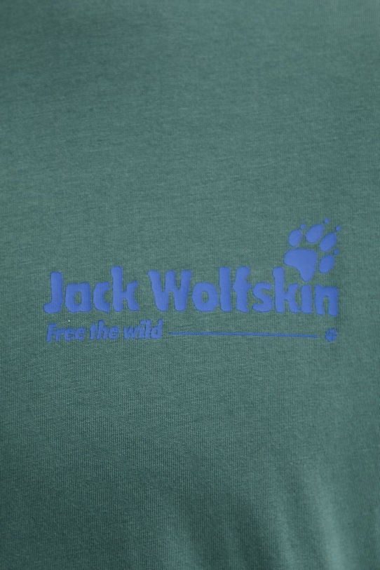 Jack Wolfskin longsleeve męski bawełniany Confident A65918 zielony