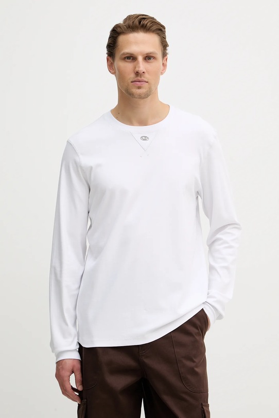 Diesel longsleeve bawełniany T-MADJUST-LS-TR bawełna biały A19967.0AIJU