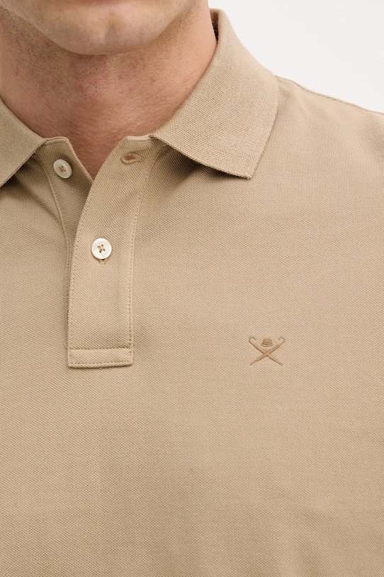 Hackett London longsleeve bawełniany HM5500022 brązowy