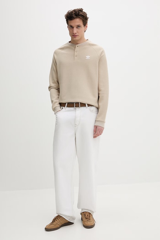 Tričko s dlhým rukávom adidas Originals KE1178 béžová SS26