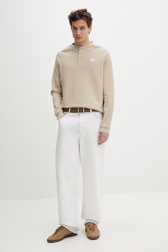 Tričko s dlhým rukávom adidas Originals KE1178 béžová SS26