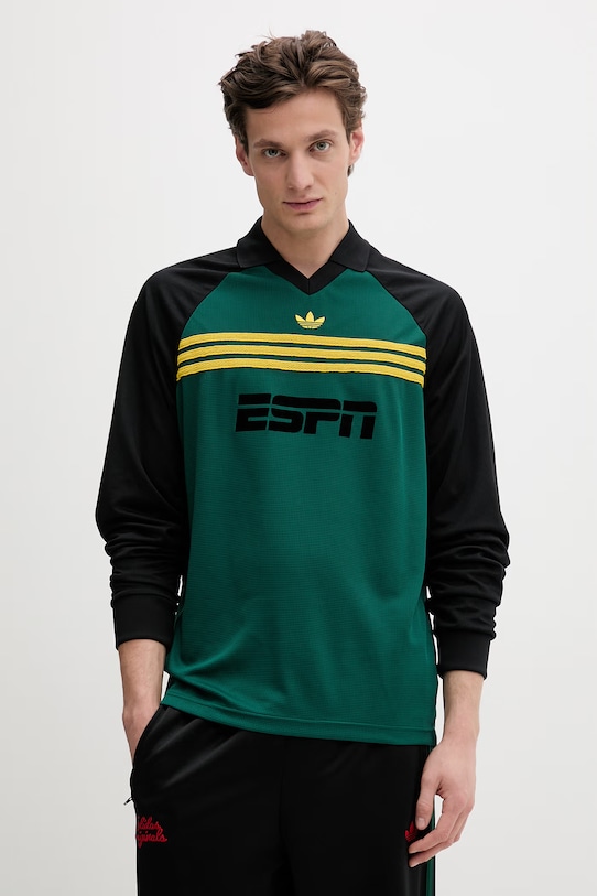 Tričko s dlhým rukávom adidas Originals relaxed zelená KE3315