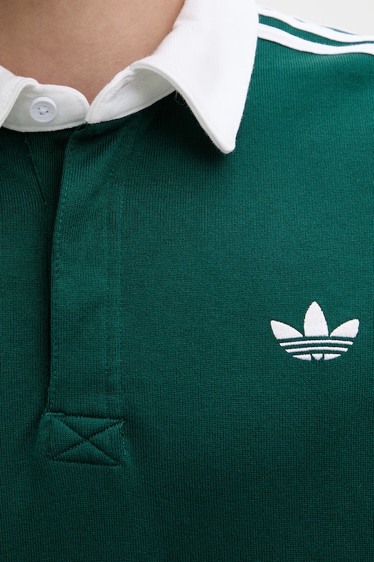 Bavlnené tričko s dlhým rukávom adidas Originals KE3572 zelená