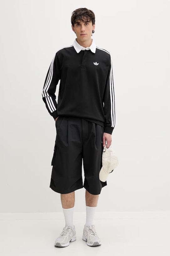 adidas Originals longsleeve męski bawełniany KE3576 czarny SS26
