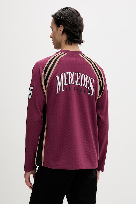 Odzież adidas longsleeve x Mercedes KG4795 bordowy