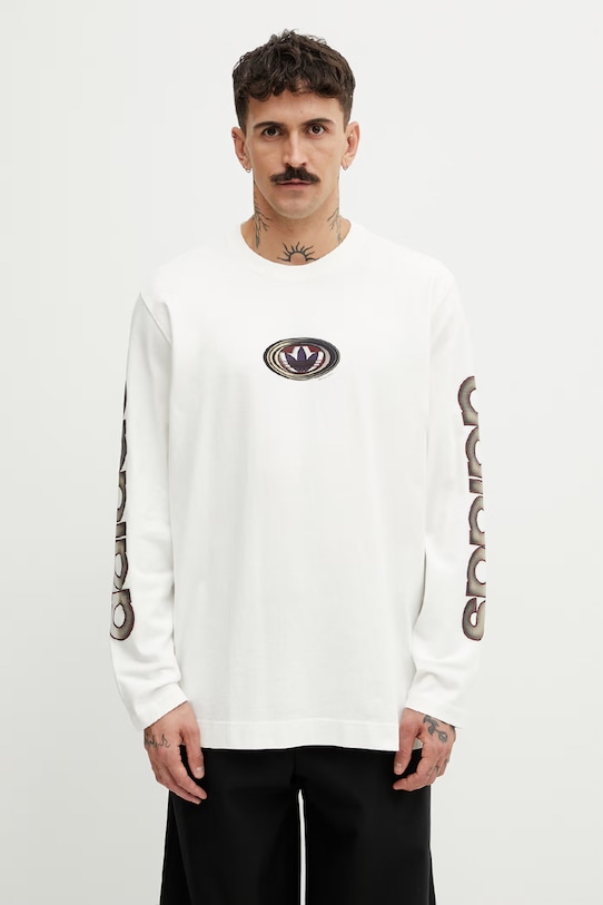 adidas Originals majica dugih rukava muška pamučna relaxed bež KS6859