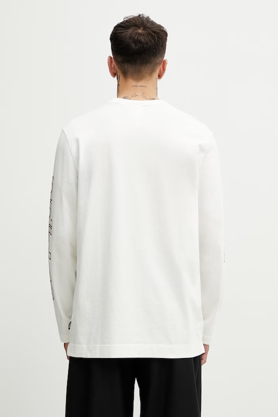 Odjeća adidas Originals majica dugih rukava muška pamučna KS6859 bež