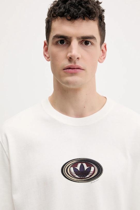 adidas Originals longsleeve bawełniany beżowy KS6859