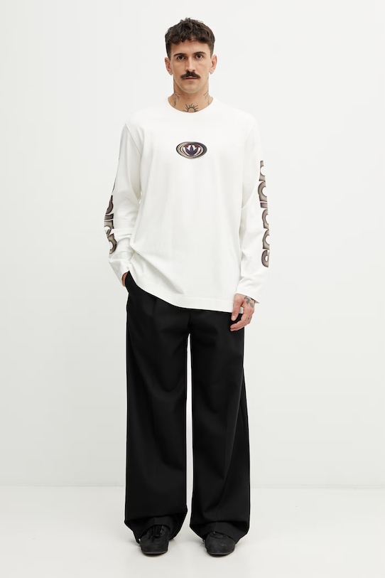 adidas Originals majica dugih rukava muška pamučna KS6859 bež