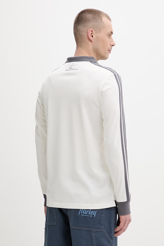 Oblečenie adidas tričko s dlhým rukávom pánske s bavlnou x Mercedes KE8281 béžová