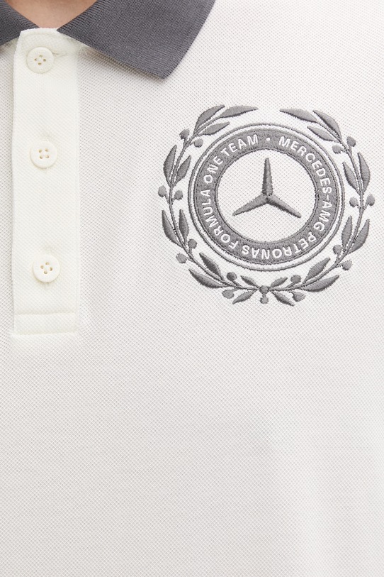 adidas tričko s dlhým rukávom pánske s bavlnou x Mercedes KE8281 béžová