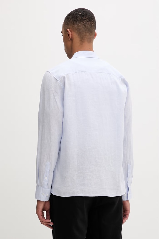 Ruházat Calvin Klein férfi ing lenvászonnal LV04LE125G kék