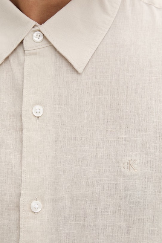 Calvin Klein cămașă pentru bărbați, cu in LV04LE125G bej