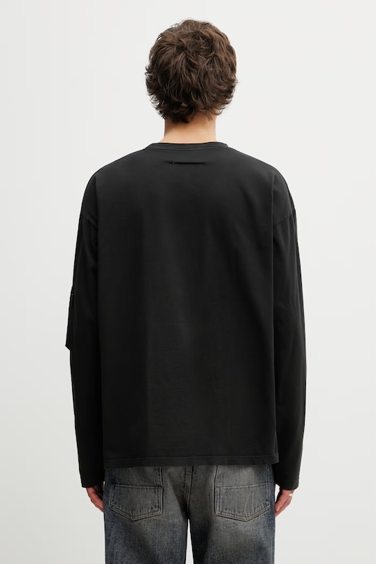 Odzież MM6 Maison Margiela longsleeve męski bawełniany SH0NH0022.M20050.900 czarny