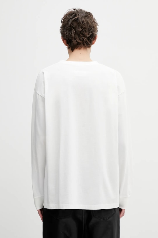 Odzież MM6 Maison Margiela longsleeve bawełniany SH0NH0023.M20170.101 biały