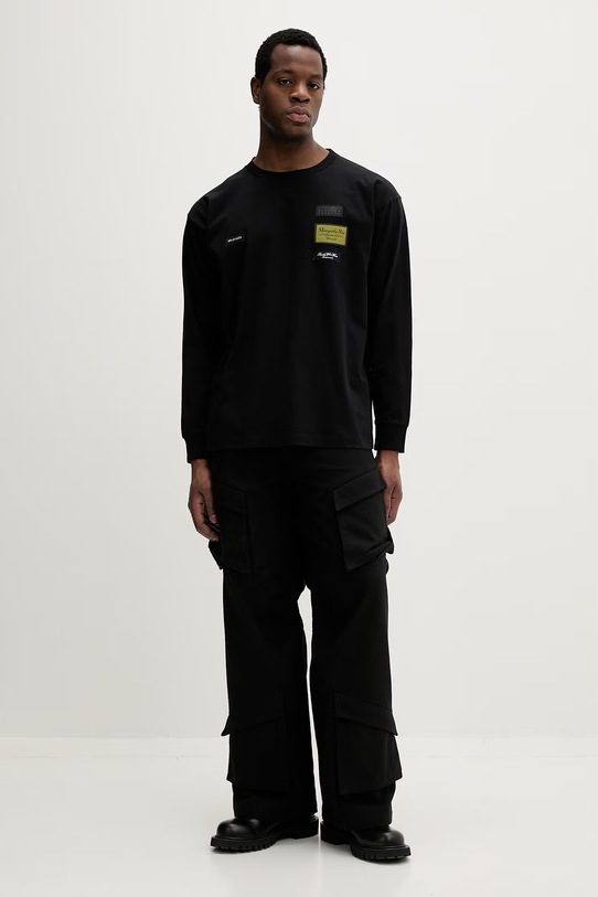 MM6 Maison Margiela longsleeve bawełniany SH0NH0023.M20170.900 czarny SS26