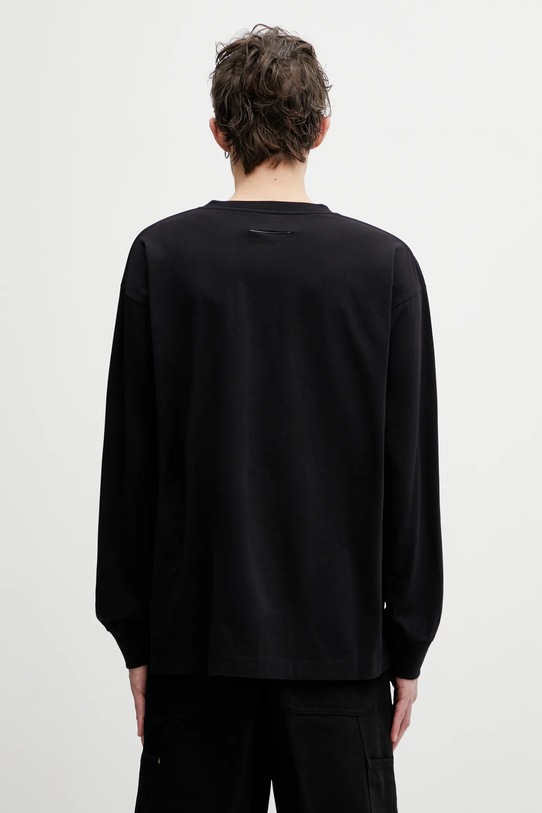 Odzież MM6 Maison Margiela longsleeve bawełniany SH0NH0023.M20170.900 czarny