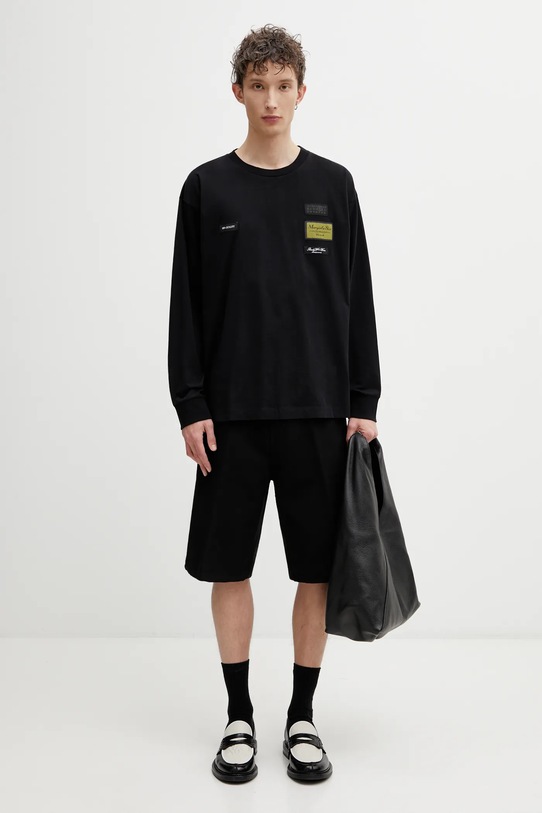 MM6 Maison Margiela longsleeve bawełniany SH0NH0023.M20170.900 czarny
