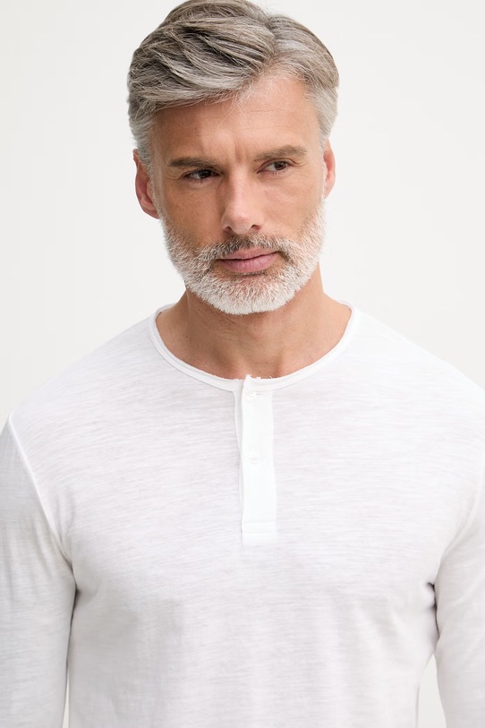 United Colors of Benetton longsleeve męski bawełniany biały 3N78U10C3