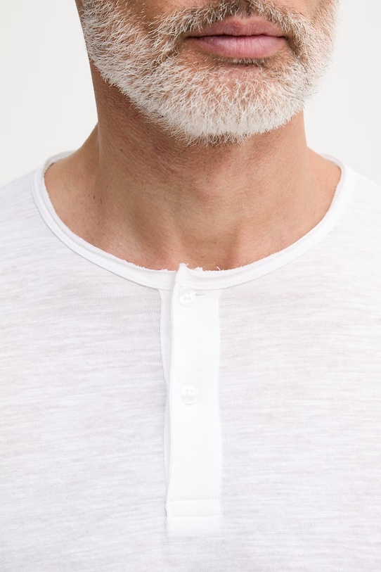 United Colors of Benetton longsleeve męski bawełniany 3N78U10C3 biały