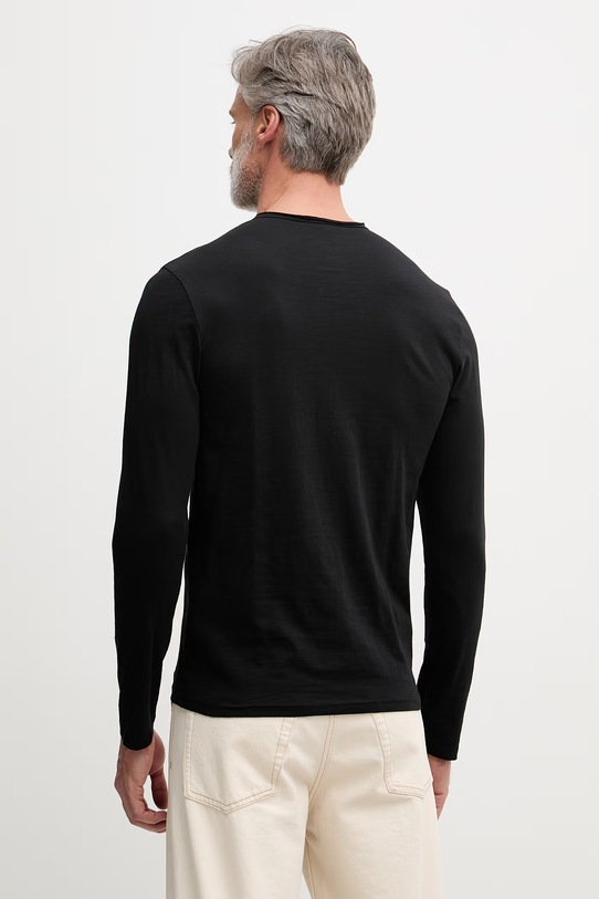Odzież United Colors of Benetton longsleeve męski bawełniany 3N78U10C3 czarny
