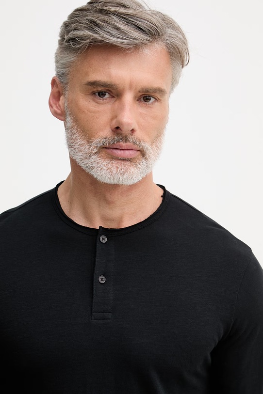 United Colors of Benetton longsleeve męski bawełniany czarny 3N78U10C3