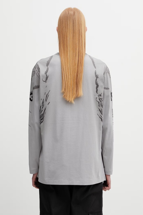 Odzież Y-3 x F1 WOLF LS TEE longsleeve męski bawełniany KS7830 szary