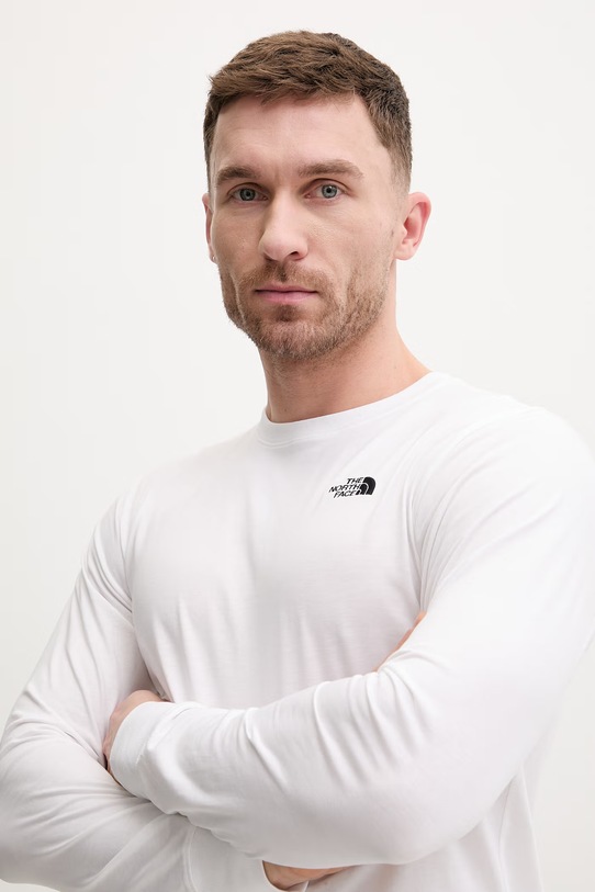 The North Face longsleeve Simple Dome biały NF0A8EU3FN41