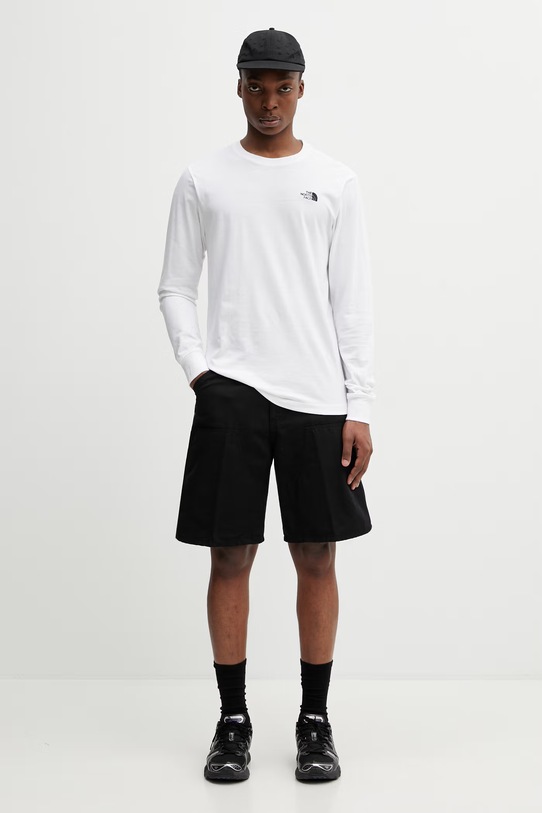 The North Face longsleeve Simple Dome NF0A8EU3FN41 biały