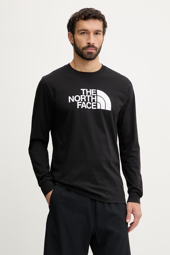 The North Face longsleeve Half Dome regular czarny NF0A8FD6JK31