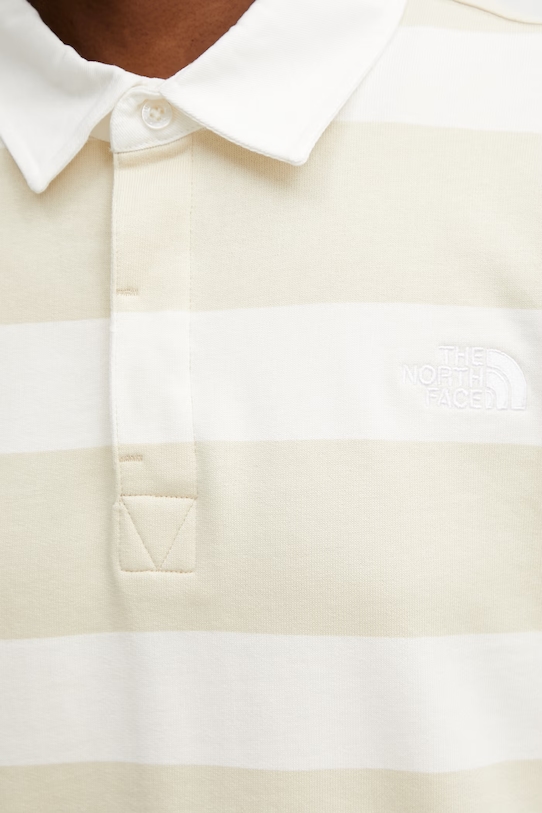 The North Face longsleeve din bumbac Rugby polo bej NF0A8GAWJN51