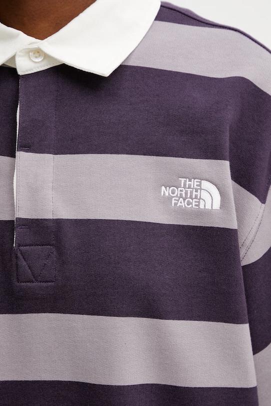 The North Face longsleeve bawełniany fioletowy NF0A8GAWJZU1