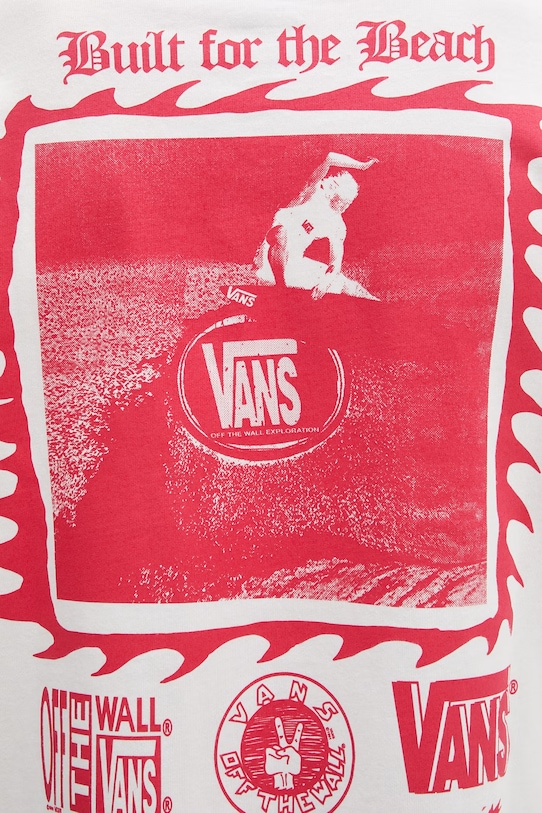 Vans longsleeve męski bawełniany VN000SRDWHT1 beżowy