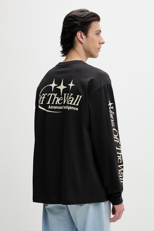 Vans longsleeve męski bawełniany czarny VN000SX4BLK1