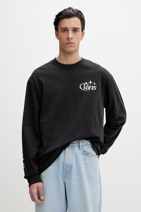 Odzież Vans longsleeve męski bawełniany VN000SX4BLK1 czarny