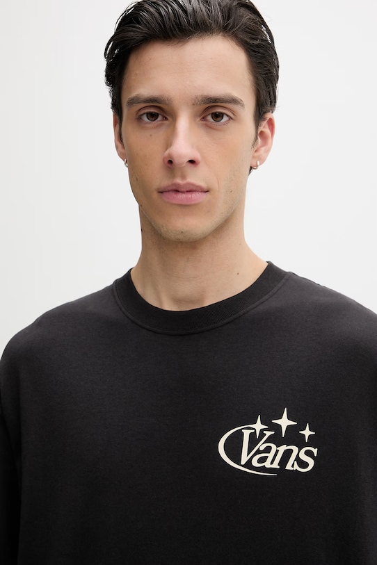 Vans longsleeve męski bawełniany czarny VN000SX4BLK1