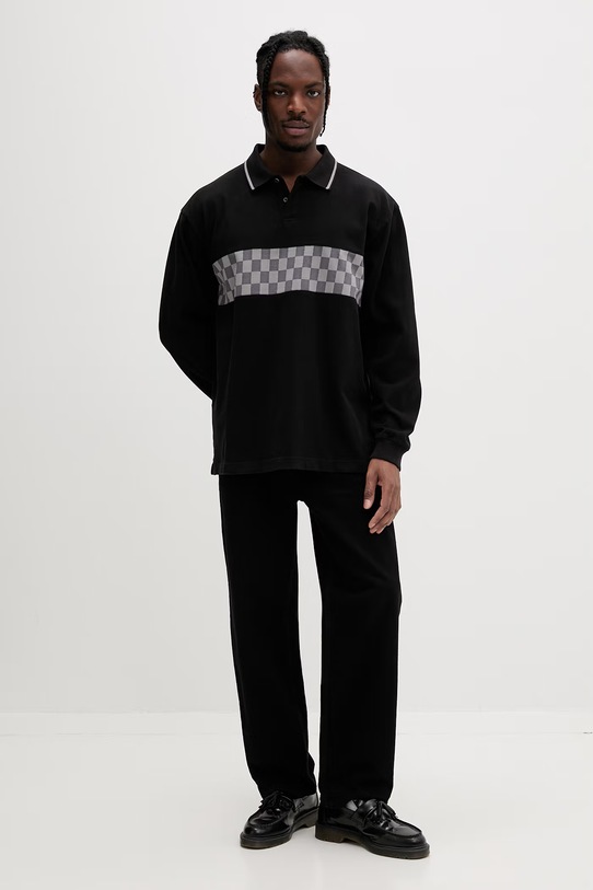 Vans polo męskie bawełniane VN000TBDBLK1 czarny SS26