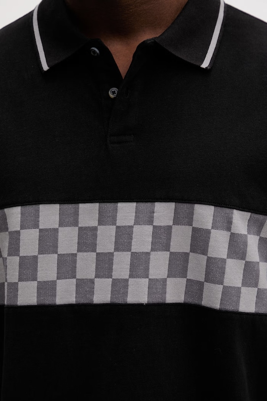 Vans polo męskie bawełniane VN000TBDBLK1 czarny