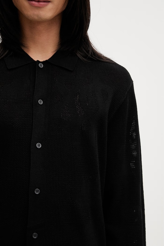 Filling Pieces Breaking Bread kardigan męski czarny 412677500303.130