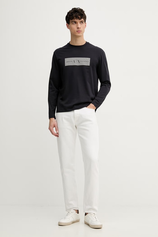 Armani Exchange t-shirt męski bawełniany XM002820.AF10356 granatowy SS26