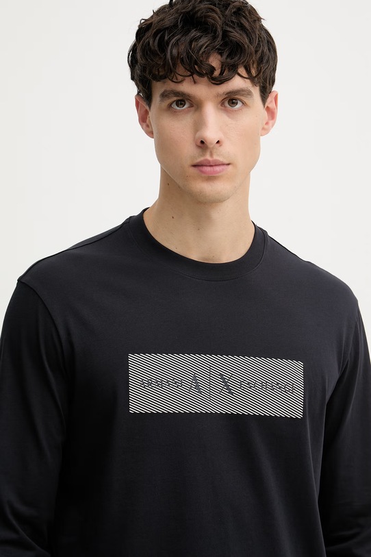 Armani Exchange t-shirt męski bawełniany granatowy XM002820.AF10356