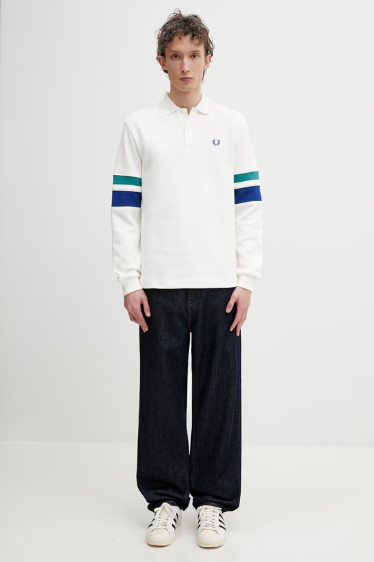 Fred Perry sweter męski bawełniany M2416 biały